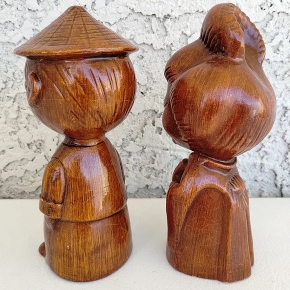 Vintage Oriental Asian Figurines Man & Woman Made In Italy Original Sticker - Picture 4 of 16